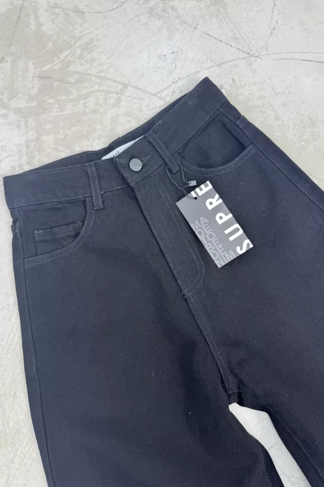 Alternative view of SD478 - Wide Leg Denim Negro Rígido (Vittoria)