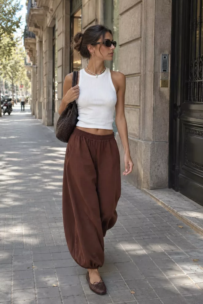 Q099 - Pantalon Bombacho Mirelia Con Bolsillos Cey
