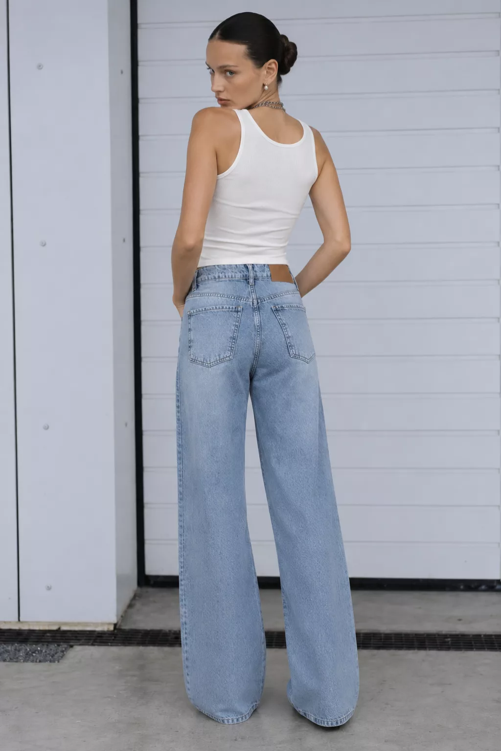 SD481 - Wide Leg Denim Celeste Rígido (Alira) - Imagen 2
