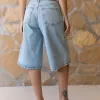 SD447 - Bermuda Baggy Denim Celeste Oxido Rígido (Alondra) - Imagen 2