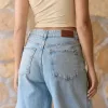SD447 - Bermuda Baggy Denim Celeste Oxido Rígido (Alondra) - Imagen 3