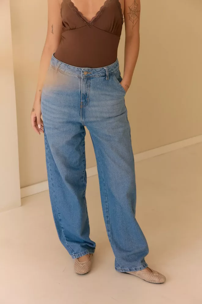 SD442 - Baggy Denim Azul Rígido (Kami)