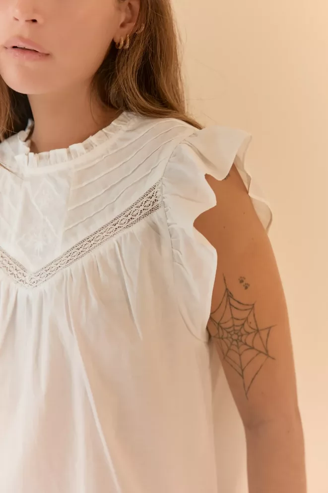 Alternative view of IMPS328 - Blusa Mistral Cuello Volado Alforza