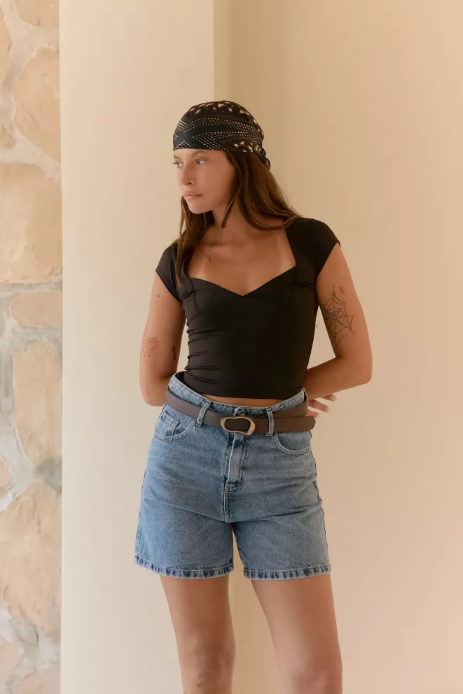 SD474 - Bermuda Denim Azul rigido (Talune)