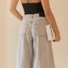 SD430 - Bermuda Baggy Denim Gris Rígido (Sheila) - Imagen 2