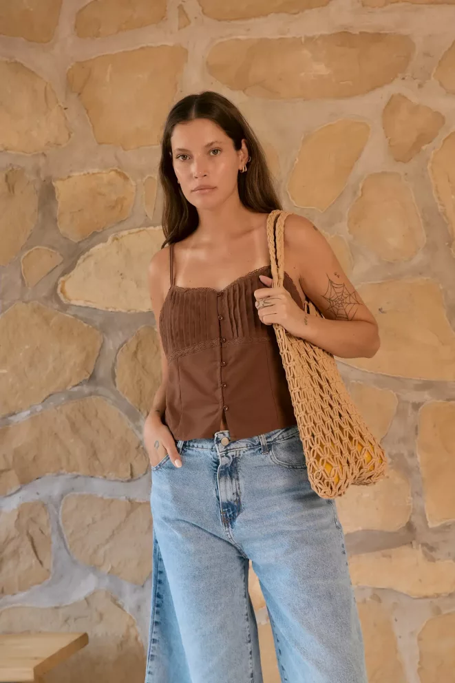Alternative view of IMPS323 - Blusa Evelune Con Alfrozas