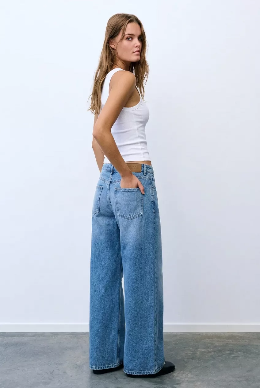 SD482 - Wide Leg Denim Azul Rígido (Zaylen) - Imagen 2