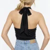 T865 - Top Liora Halter Para Atar Microfibra - Imagen 2