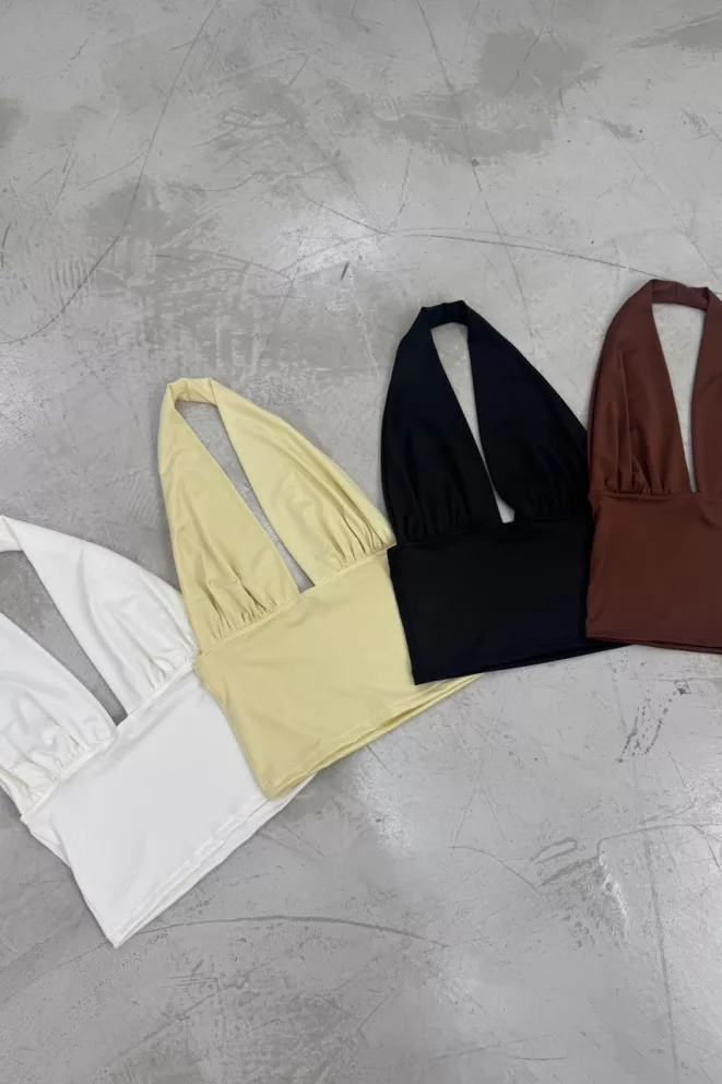 T883 - Top Lovaire Halter Microfibra