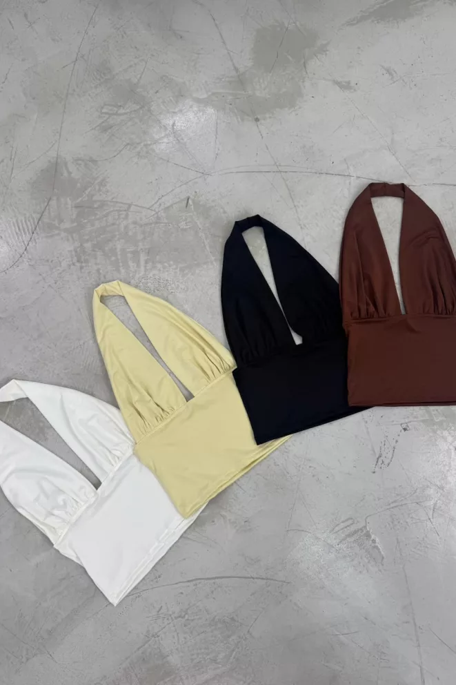 Alternative view of T883  - Top Lovaire Halter Microfibra
