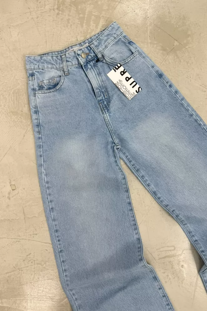 Alternative view of SD481 - Wide Leg Denim Celeste Rígido (Alira)